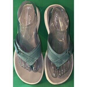 CLOUDSTEPPERS by Clarks Breeze Dream Sport Sandal Teal Comfort Size 8 Woman’s